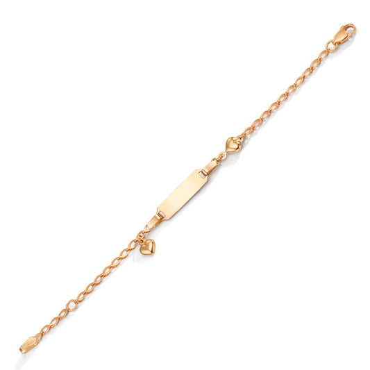 Bracciale con incisione Oro rosso 750/18 carati Cuore 12-14 cm