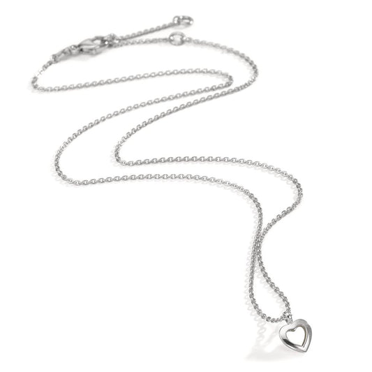 Collana Argento rodiato Cuore 38-42 cm