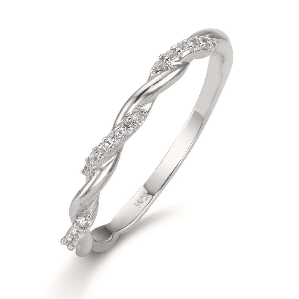 Anelli impilabili Argento Zirconia 18 pietra rodiato