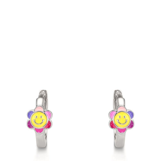 Orecchini circolari Argento rodiato