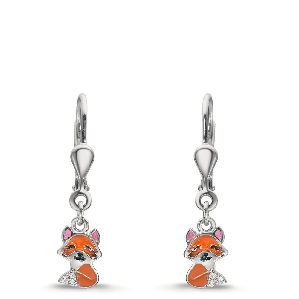 Orecchini Argento Zirconia 6 pietra rodiato Volpe