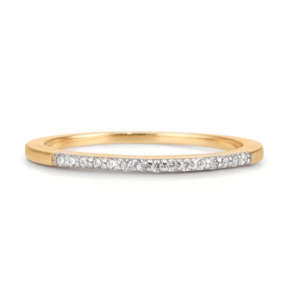 Anelli di memoria Oro giallo 375/9K Zirconia 15 pietra