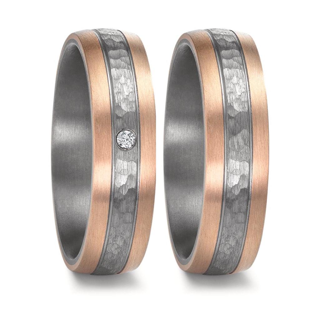 Anello del partner 999 Tantalio, Oro rosa 585/14 kt