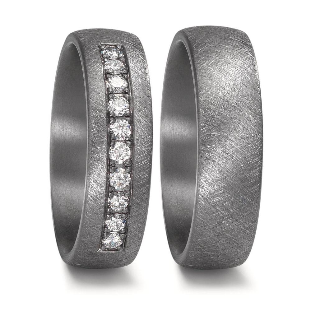 Anello del partner 999 Tantalio Laboratorio di diamanti coltivato 0.25 ct, 10 pietra, tw-vsi
