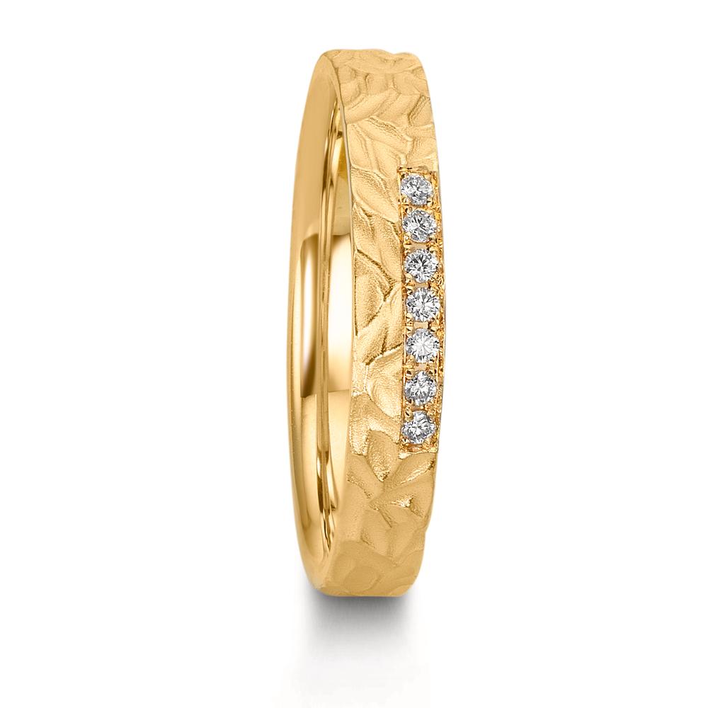 Anello del partner Oro giallo 750/18 carati Diamante 0.063 ct, 7 pietra, w-si