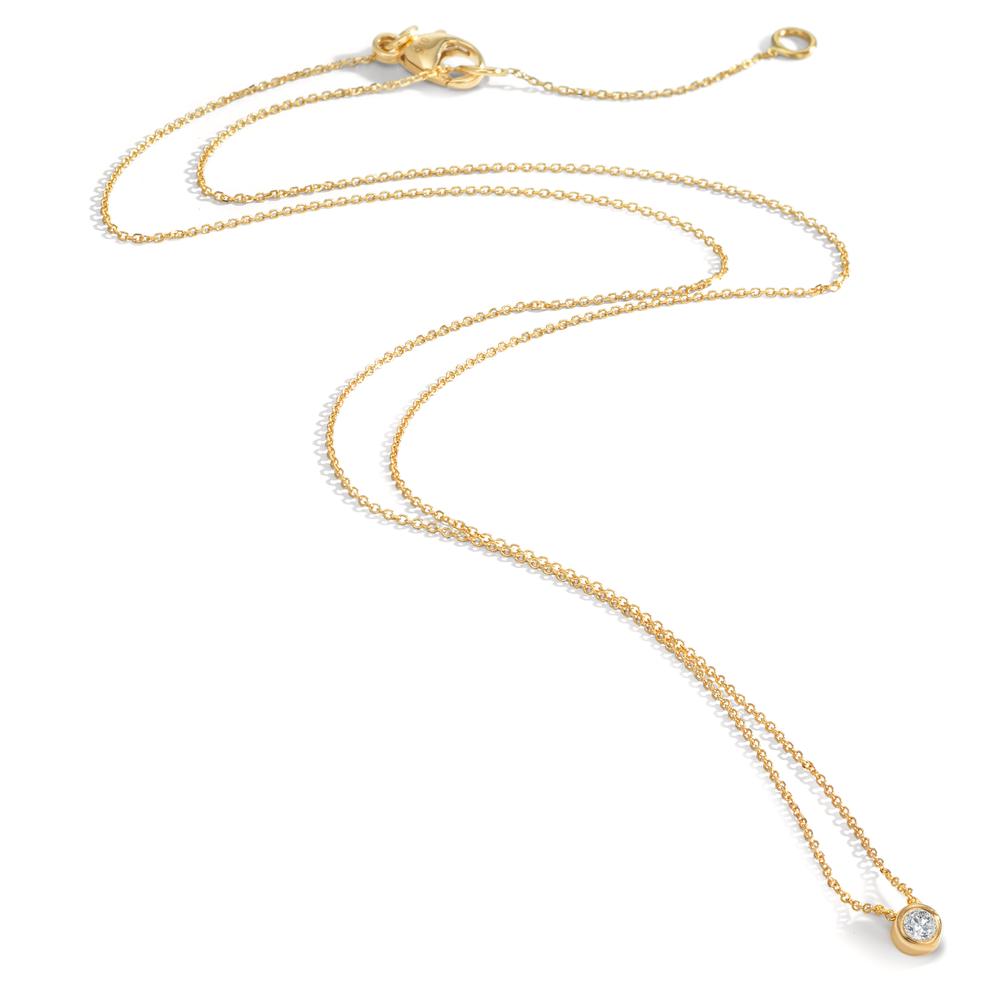 Collana Oro giallo 750/18 carati Diamante 0.05 ct, w-si 42-45 cm
