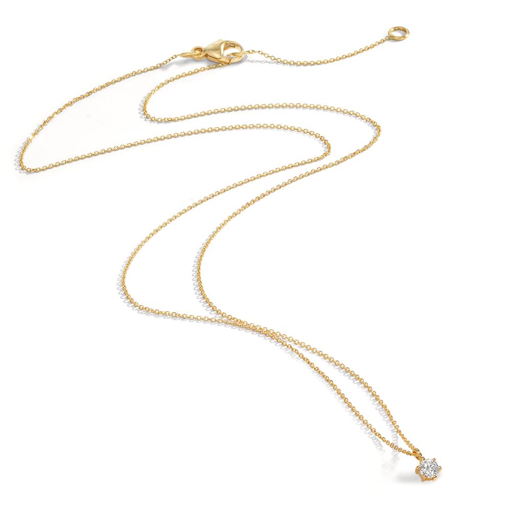 Collana Oro giallo 750/18 carati Diamante 0.10 ct, w-si 42-45 cm