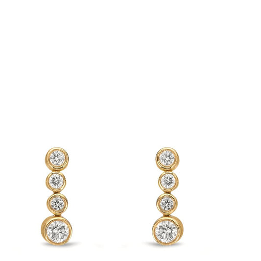 Orecchini Oro giallo 750/18 carati Diamante 0.27 ct, 8 pietra, w-si