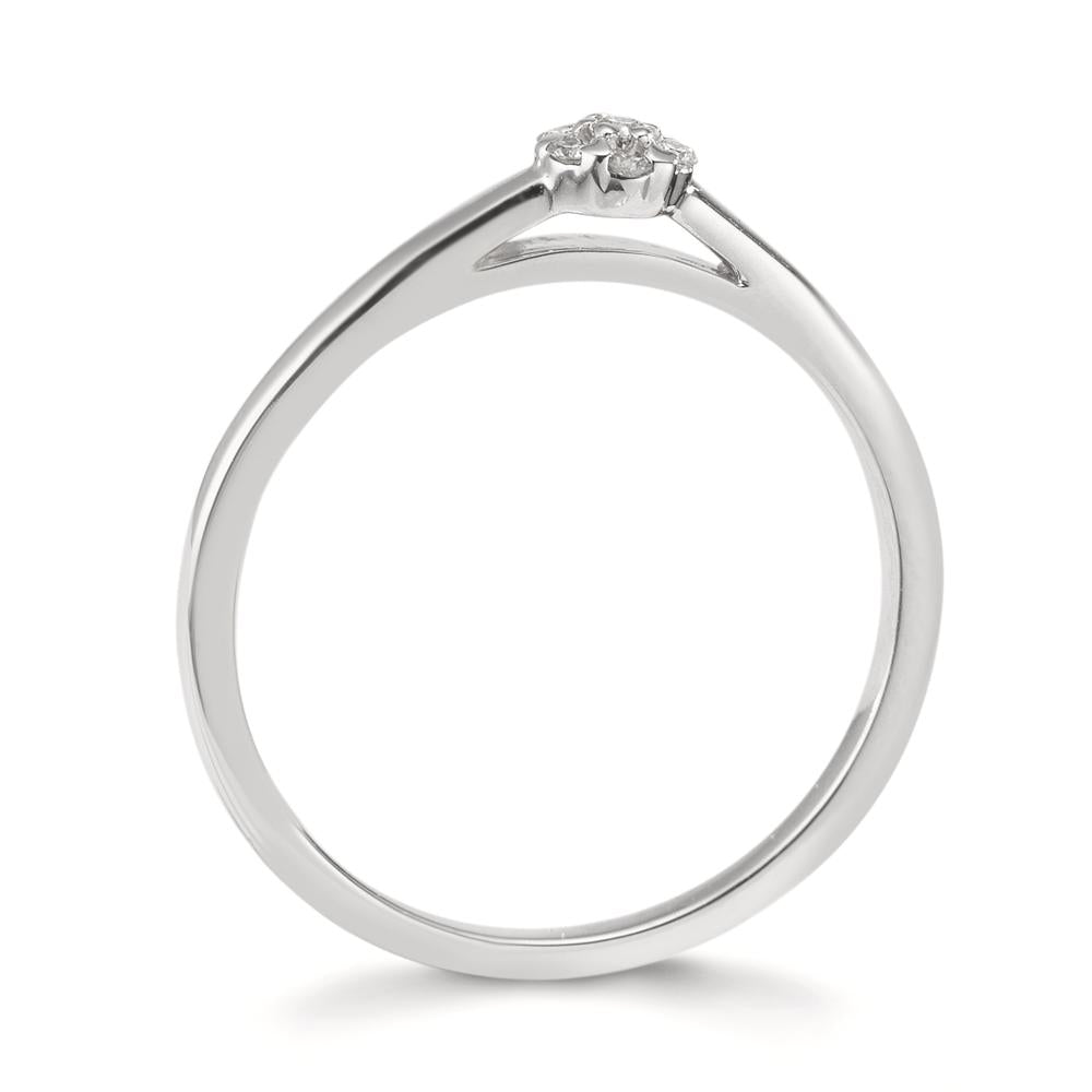 Anello Oro bianco 750/18 carati Diamante 0.06 ct, 7 pietra, w-si