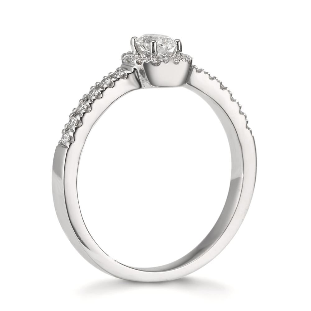Anello Oro bianco 750/18 carati Diamante 0.37 ct, w-si