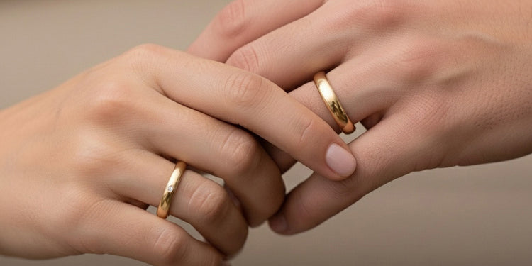 Paare - Eheringe - Gelbgold