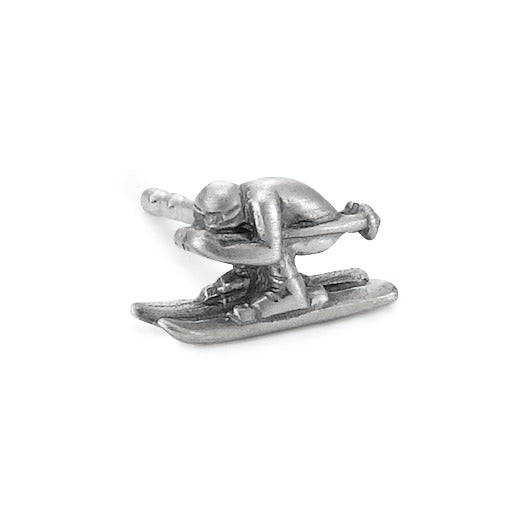 Orecchini a bottone 1 pz Argento patinato Sciare