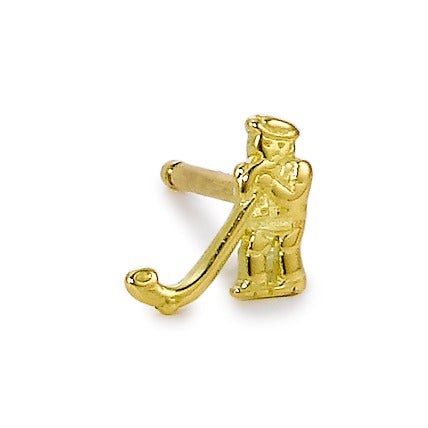 Orecchini a bottone 1 pz Oro giallo 750/18 carati Folclore