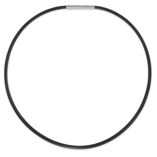Collana Acciaio inossidabile, Gomma 50 cm Ø3 mm