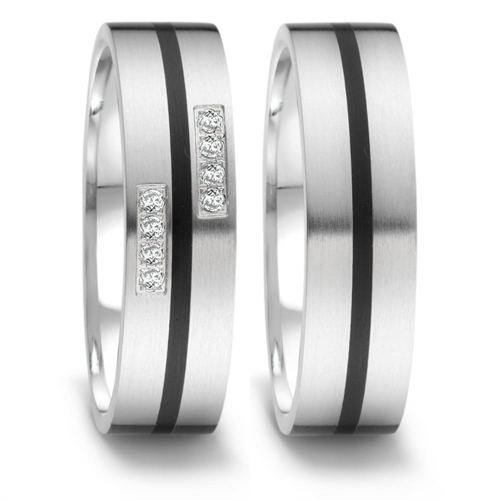 Anello del partner Acciaio inossidabile, Ceramica