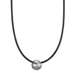 Collana Acciaio inossidabile, Gomma Diamante 0.02 ct, tw-si 45 cm Ø2 mm