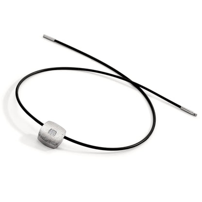 Collana Acciaio inossidabile, Gomma Diamante 0.072 ct, 9 pietra, tw-si 45 cm Ø2 mm