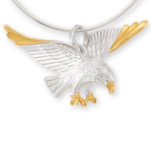 Ciondolo Argento bicolore Aquila