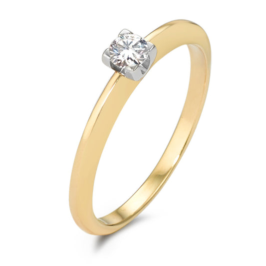 Anello solitario Oro giallo 750/18 carati Diamante 0.20 ct, w-si