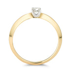 Anello solitario Oro giallo 750/18 carati Diamante 0.20 ct, w-si