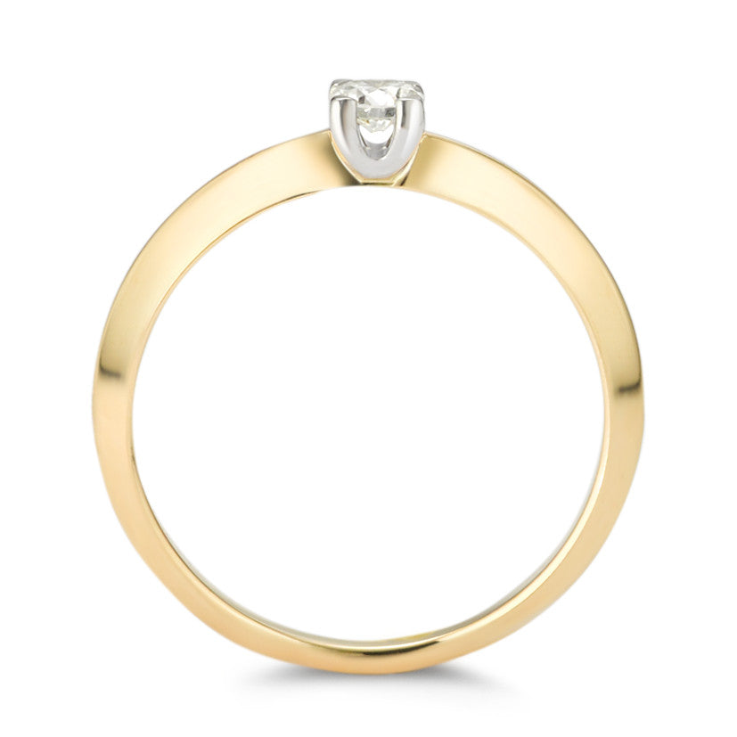 Anello solitario Oro giallo 750/18 carati Diamante 0.20 ct, w-si