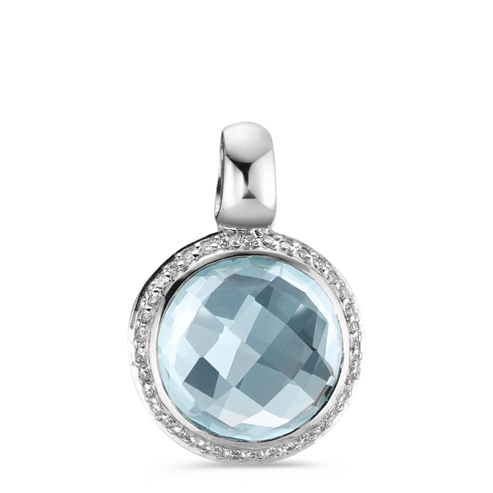 Ciondolo Oro bianco 750/18 carati Topazio 0.14 ct, w-si