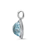 Ciondolo Oro bianco 750/18 carati Topazio 0.14 ct, w-si