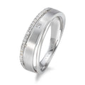 Anello Oro bianco 750/18 carati Diamante 0.20 ct, 28 pietra, w-si