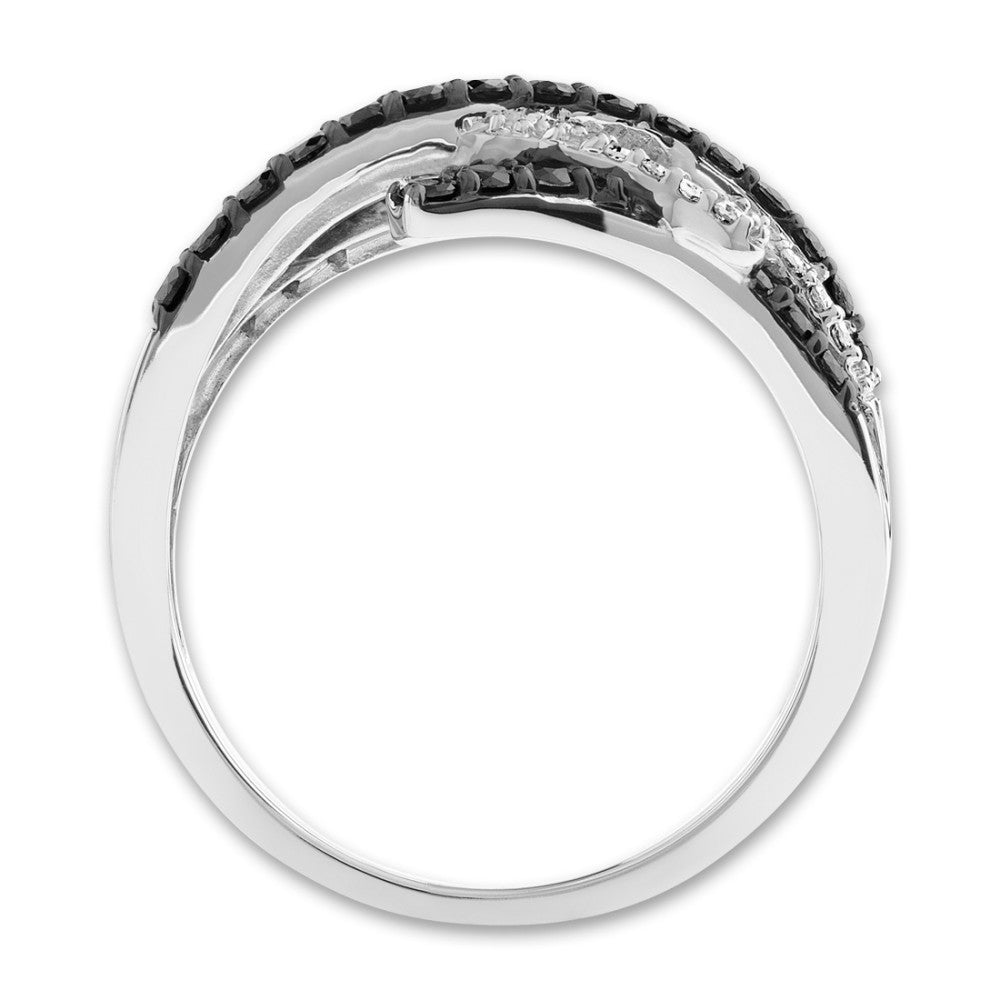 Anello Oro bianco 750/18 carati Diamante 0.47 ct, 41 pietra, w-si