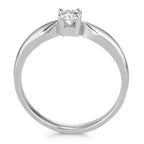 Anello solitario Oro bianco 750/18 carati Diamante 0.20 ct, w-si