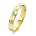 Anello Oro giallo 750/18 carati Diamante 0.13 ct, 24 pietra, w-si