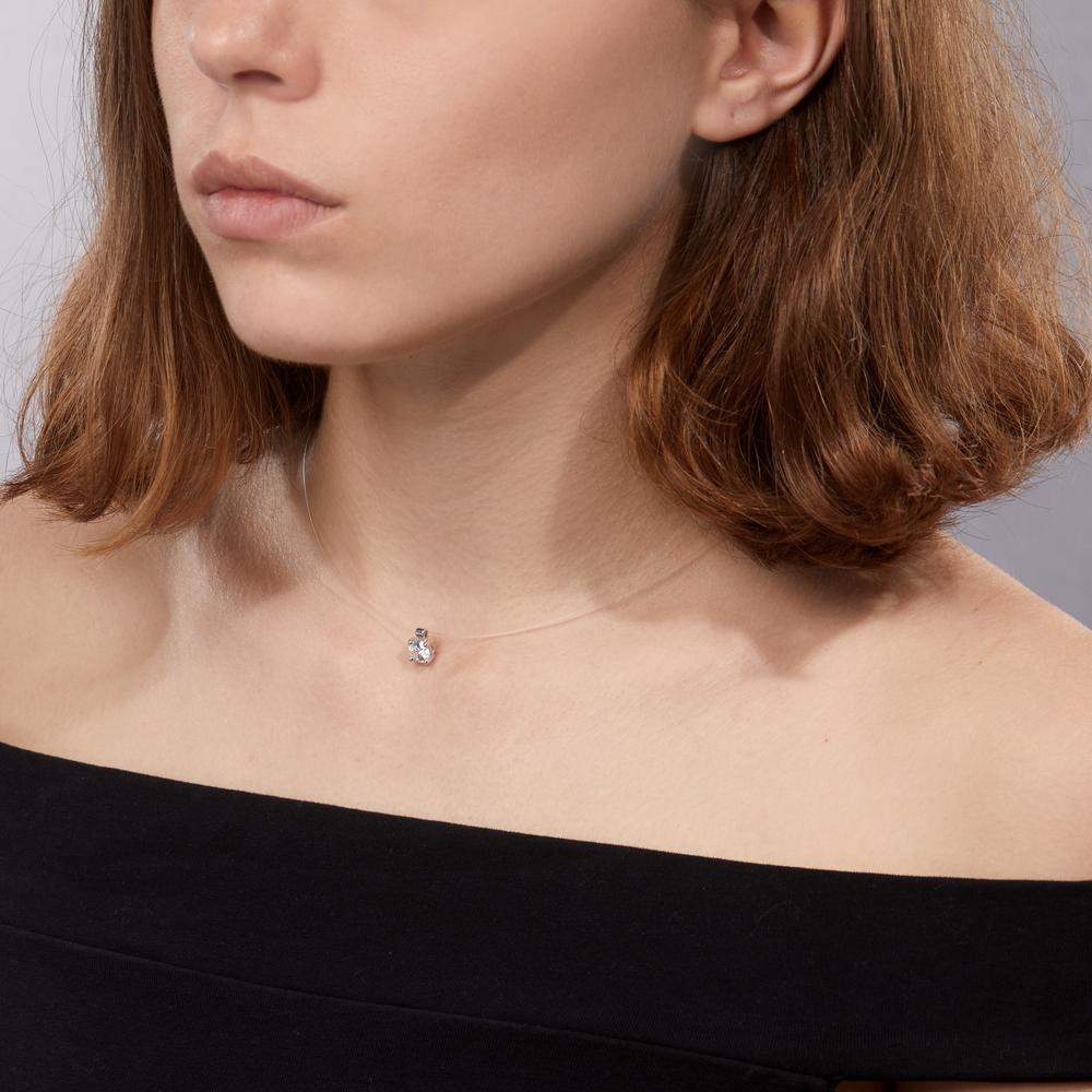 Collana Argento Zirconia 40 cm