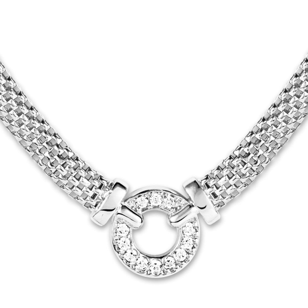Collana Argento Zirconia 47 cm