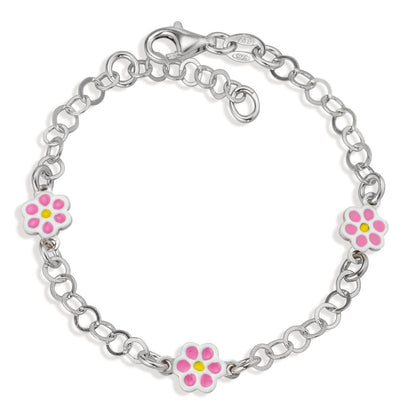 Bracciale Argento rodiato Fiore Ø6.5 mm