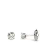Orecchini a bottone Oro bianco 750/18 carati Diamante 0.40 ct, 2 pietra, w-si