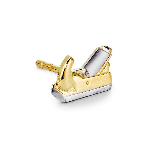 Orecchini a bottone 1 pz Oro giallo 750/18 carati Pialla