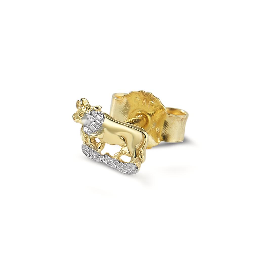 Orecchini a bottone 1 pz Oro giallo 375/9K Mucca