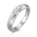 Anello solitario Oro bianco 750/18 carati Diamante bianco, 0.20 ct, w-si Ø3.8 mm