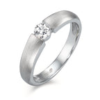 Anello solitario Oro bianco 750/18 carati Diamante bianco, 0.20 ct, w-si Ø3.8 mm