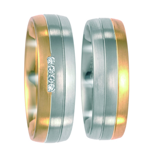 Anello 500 Palladio, Oro giallo 750/18 carati, Oro bianco 750/18 carati