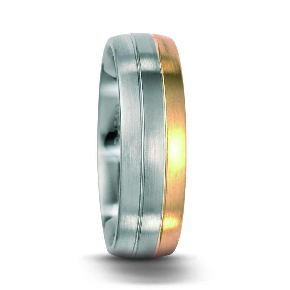 Anello 500 Palladio, Oro giallo 750/18 carati, Oro bianco 750/18 carati