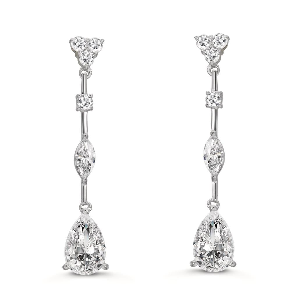 Orecchini Argento Zirconia rodiato