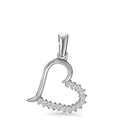 Ciondolo Argento Zirconia rodiato Cuore