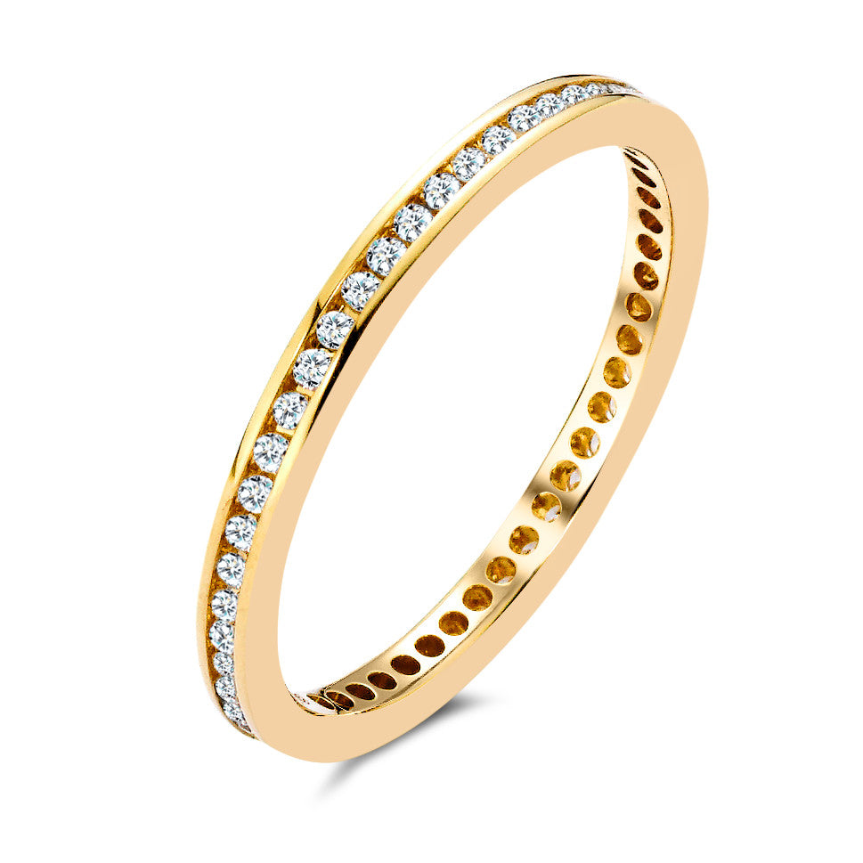 Anelli di memoria Oro giallo 750/18 carati Diamante 0.25 ct, 50 pietra, w-si