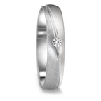 Anello del partner Oro bianco 750/18 carati Diamante 0.04 ct, tw-vsi
