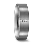 Anello 950 Palladio Diamante 0.04 ct, 4 pietra, tw-si
