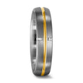 Anello 950 Palladio, Oro giallo 750/18 carati Diamante 0.02 ct, 4 pietra, tw-vsi