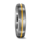 Anello 950 Palladio, Oro giallo 750/18 carati Diamante 0.02 ct, 4 pietra, tw-vsi