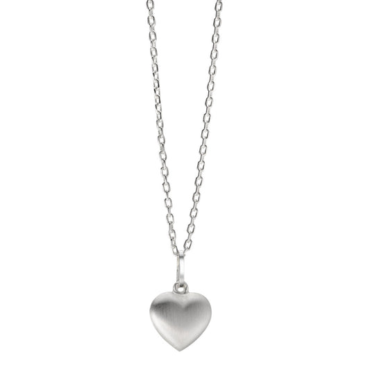 Catena con ciondolo Argento rodiato Cuore 36-38 cm Ø9 mm