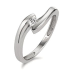 Anello Oro bianco 750/18 carati Diamante 0.10 ct, p1